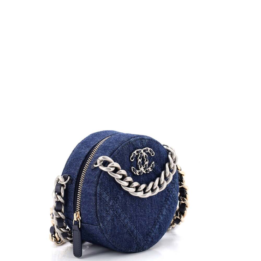 Chanel 19 Round Clutch With Chain #255346C26B - Picture 2 of 6